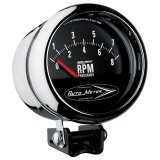 Autometer Traditional Chrome 3-3/4in 8k w/ Retro Short Sweep Tachometer thumbnail 1