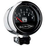 Autometer Traditional Chrome 3-3/4in 8k w/ Retro Short Sweep Tachometer thumbnail 3