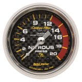 Autometer Carbon Fiber 52mm 1600 PSI Mechanical Nitrous Pressure Gauge thumbnail 2