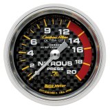 Autometer Carbon Fiber 52mm 1600 PSI Mechanical Nitrous Pressure Gauge thumbnail 3