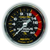 Autometer Carbon Fiber 52mm 1600 PSI Mechanical Nitrous Pressure Gauge thumbnail 4