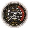 Autometer Carbon Fiber 52mm 1600 PSI Mechanical Nitrous Pressure Gauge thumbnail 6