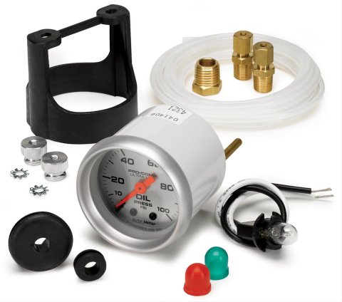 Autometer Ultra-Lite II 52mm 140-280 Deg F Full Sweep Electric Oil Temperature Gauge