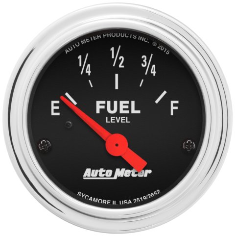 Autometer Traditional Chrome Gauge Fuel Level 2 1/16in 73e To 10f(Aftermarket Linear) Elec thumbnail 3
