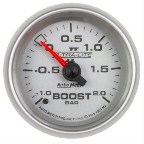 Autometer Ultra-Lite II Gauge Vac/Boost 2 1/16in -1 - +2 Bar Mechanical Ultra-Lite II