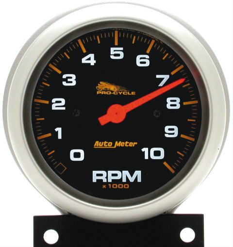 Autometer Pro-Cycle Gauge Tach 3 3/4in 10K Rpm 2 & 4 Cylinder Black Pro-Cycle