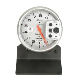 Autometer Pro-Cycle Gauge Tach 5in 9K Rpm Pedestal W/ Rpm Playback Silver Pro-Cycle thumbnail 5