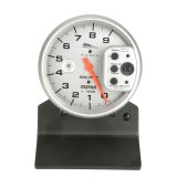Autometer Pro-Cycle Gauge Tach 5in 9K Rpm Pedestal W/ Rpm Playback Silver Pro-Cycle thumbnail 6
