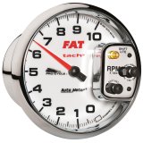 Autometer Pro-Cycle Gauge Tach 5in 10K Rpm Shift- Lite 2&4 Cylinder White Fat Tach thumbnail 2