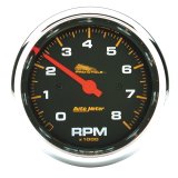 Autometer Pro-Cycle Gauge Tach 3 3/4in 8K Rpm 2&4 Cylinder Black thumbnail 4