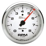 Autometer Pro-Cycle Gauge Tach 3 3/4in 8K Rpm 2&4 Cylinder White thumbnail 1