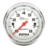 Autometer Pro-Cycle Gauge Tach 2 5/8in 8K Rpm 2&4 Cylinder White thumbnail 2