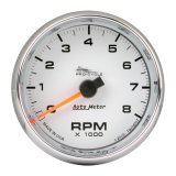 Autometer Pro-Cycle Gauge Tach 2 5/8in 8K Rpm 2&4 Cylinder White thumbnail 1