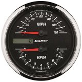 Autometer Pro-Cycle Gauge Tach/Speedo 4 1/2in 8K Rpm/120 Mph Black thumbnail 1