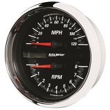 Autometer Pro-Cycle Gauge Tach/Speedo 4 1/2in 8K Rpm/120 Mph Black thumbnail 2