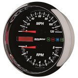Autometer Pro-Cycle Gauge Tach/Speedo 4 1/2in 8K Rpm/120 Mph Black thumbnail 3