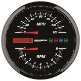 Autometer Pro-Cycle Gauge Tach/Speedo 4 1/2in 8K Rpm/120 Mph Black thumbnail 4