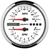 Autometer Pro-Cycle Gauge Tach/Speedo 4 1/2in 8K Rpm/120 Mph White thumbnail 2