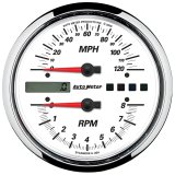 Autometer Pro-Cycle Gauge Tach/Speedo 4 1/2in 8K Rpm/120 Mph White thumbnail 3