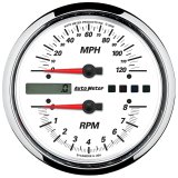 Autometer Pro-Cycle Gauge Tach/Speedo 4 1/2in 8K Rpm/120 Mph White thumbnail 5