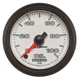 Autometer Pro-Cycle Gauge Oil Pressure 2 1/16in 100psi Digital Stepper Motor White thumbnail 1