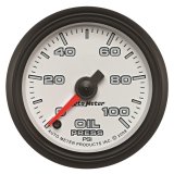 Autometer Pro-Cycle Gauge Oil Pressure 2 1/16in 100psi Digital Stepper Motor White thumbnail 3