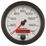 Autometer Pro-Cycle Gauge Speedometer 3 3/8in 160Mph Elec. Programmable White thumbnail 1