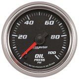 Autometer Pro-Cycle Gauge Oil Pressure 2 1/16in 100psi Digital Stepper Motor Black thumbnail 1