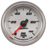 Autometer Pro-Cycle Gauge Oil Pressure 2 1/16in 100psi Digital Stepper Motor White thumbnail 2