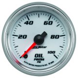 Autometer Pro-Cycle Gauge Oil Pressure 2 1/16in 100psi Digital Stepper Motor White thumbnail 5