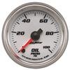 Autometer Pro-Cycle Gauge Oil Pressure 2 1/16in 100psi Digital Stepper Motor White thumbnail 7