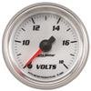 Autometer Pro-Cycle Gauge Voltmeter 2 1/16in 18V Digital Stepper Motor White thumbnail 7