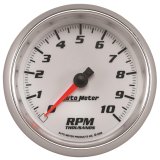 Autometer Pro-Cycle Gauge Tachometer 3 3/8in 10K Rpm White thumbnail 1