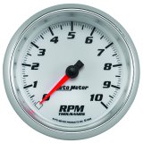 Autometer Pro-Cycle Gauge Tachometer 3 3/8in 10K Rpm White thumbnail 3