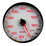 Autometer Spek-Pro Gauge Speedometer 5in 180 Mph Elec. Programmable White/Black thumbnail 2