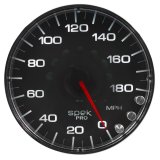 Autometer Spek-Pro Gauge Speedometer 5in 180 Mph Elec. Programmable Black/Chrome thumbnail 2
