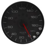 Autometer Spek-Pro Gauge Speedometer 5in 180 Mph Elec. Programmable Black/Black thumbnail 3