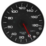 Autometer Spek-Pro Gauge Speedometer 5in 180 Mph Elec. Programmable Black/Black thumbnail 7