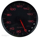 Autometer Spek-Pro Gauge Speedometer 5in 180 Mph Elec. Programmable Black/Black thumbnail 1