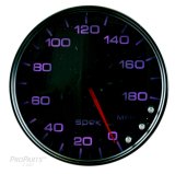 Autometer Spek-Pro Gauge Speedometer 5in 180 Mph Elec. Programmable Black/Smoke/Black thumbnail 1