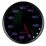 Autometer Spek-Pro Gauge Speedometer 5in 180 Mph Elec. Programmable Black/Smoke/Black thumbnail 3
