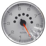 Autometer Spek-Pro Gauge Tachometer 5in 8K Rpm W/Shift Light & Peak Mem Silver/Chrome thumbnail 6