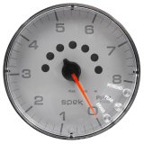 Autometer Spek-Pro Gauge Tachometer 5in 8K Rpm W/Shift Light & Peak Mem Silver/Chrome thumbnail 6