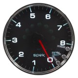 Autometer Spek-Pro Gauge Tachometer 5in 8K Rpm W/Shift Light & Peak Mem Black/Chrome thumbnail 7