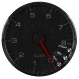 Autometer Spek-Pro Gauge Tachometer 5in 8K Rpm W/Shift Light & Peak Mem Black/Chrome thumbnail 2