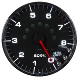 Autometer Spek-Pro Gauge Tachometer 5in 8K Rpm W/Shift Light & Peak Mem Black/Chrome thumbnail 4