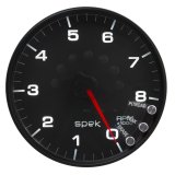 Autometer Spek-Pro Gauge Tachometer 5in 8K Rpm W/Shift Light & Peak Mem Black/Black thumbnail 6