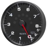 Autometer Spek-Pro Gauge Tachometer 5in 8K Rpm W/Shift Light & Peak Mem Black/Black thumbnail 2