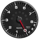 Autometer Spek-Pro Gauge Tachometer 5in 8K Rpm W/Shift Light & Peak Mem Black/Black thumbnail 4