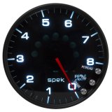 Autometer Spek-Pro Gauge Tachometer 5in 8K Rpm W/Shift Light & Peak Mem Black/Smoke/Black thumbnail 1